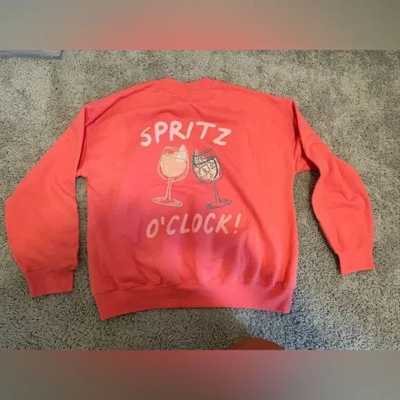 Pink Lily Coral Sweatshirt NWOT - Picture 2 of 3